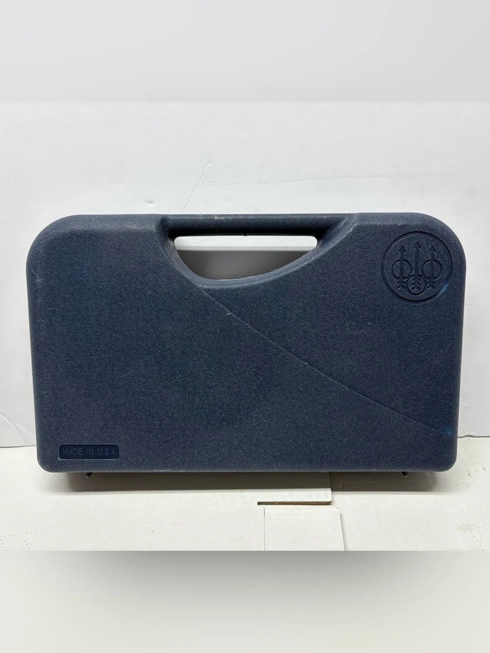 RARE Vintage Beretta 8” x 11.5” Blue Padded Pistol Gun ‘Made in USA’ Hard Case